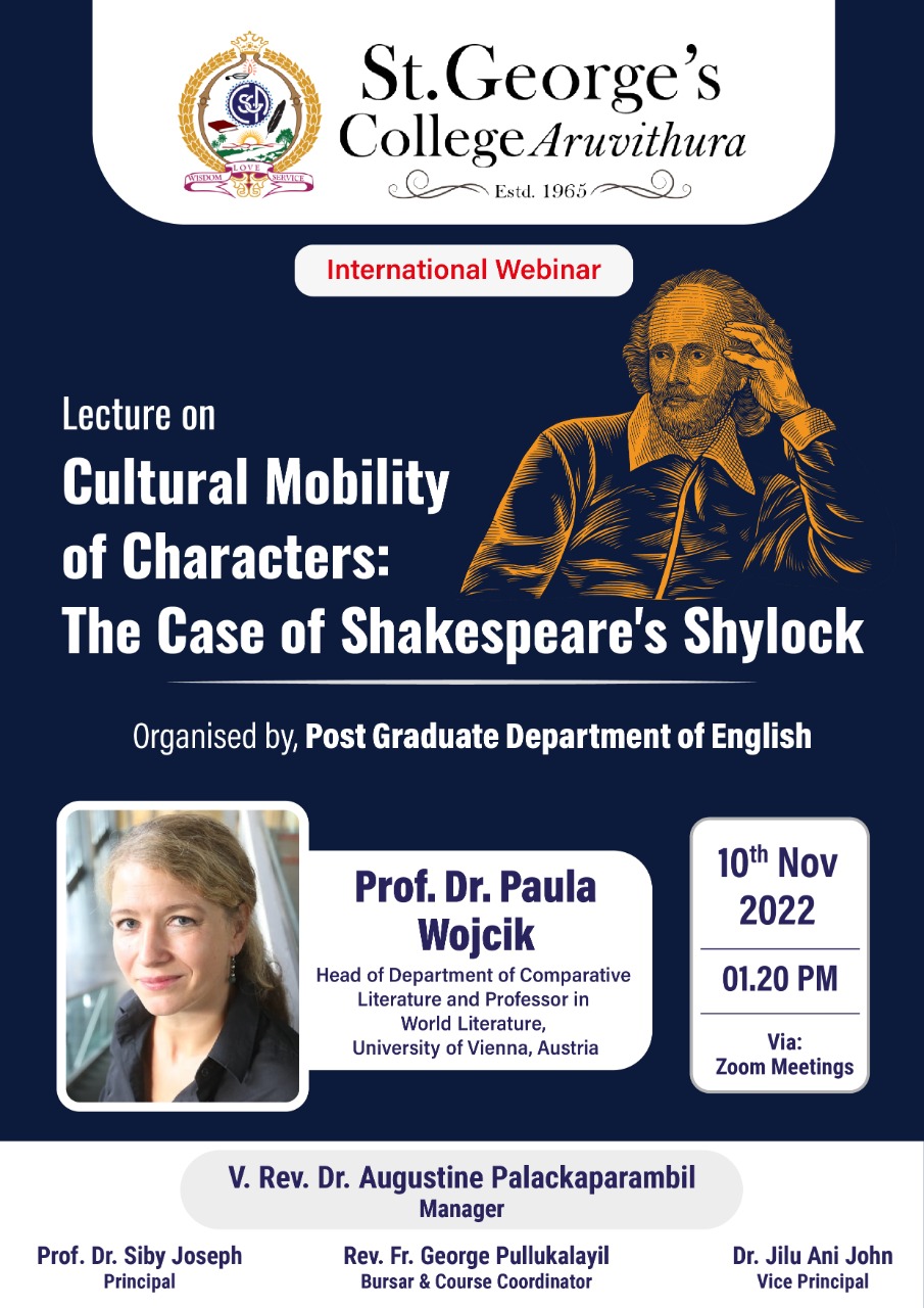 Lecture on Cultural Mobility of Characters : The Case of Shakespeare's Shylock - International Webinar